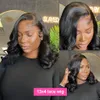 Perucas Sintéticas 220% Densidade 13x6 Body Wave Lace Frontal Bob 13x4 Human Remy Short Water 4x4 T Part Closure For Women 230629