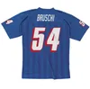 Maillot de football cousu 54 Teddy Bruschi 24 Law 93 Seymour 37 Harrison 28 Martin 11 Bledsoe 81 Randy Moss 7 Vollmer 1996-2009 Mesh Retro Rugby Jerseys Hommes S-6XL