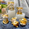 Baking Moulds 3D Simulation Mouse Chocolate Silicone Mold For Cake Topper Decoration Year Candle Making 2023 Animal Plaster Resin Molds