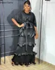 Tvådelad klänning Miyake veckor Original nischdesign Kvinnors kostym Lång västkaka kjolregelbundet sjal Topp Two-Piece Set Spring 230629