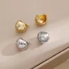 Orecchini a bottone Orecchino a cerchio semplice per donna Colore oro argento Moda Coreano Geometrico Metallo Goccia d'acqua Accessori per gioielli da festa