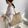 Evening Bags Dome Cameras 2021 Summer Beach Straw Women's Bag Large Capacity Shopper Tote Women Pure Color Shoulder Makeup Bag Casual Female Purse Handbag J230630