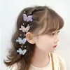 Hair Accessories 1 Pair Fairy Embroidered Butterfly Clips For Baby Girls Pearl Kids Hairpins Headwear Toddlers Mini Cute Barr Y4Y3