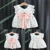 Robes de fille Mode d'été Imprimé floral Bowknot Backless Girls Princess Tutu Dress