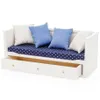 Acessórios para casa de bonecas Odoria 1 12 sofá-cama em miniatura com almofadas sala de estar quarto conjunto de móveis para casa acessórios para casa de bonecas decoração de casa de bonecas 230629