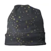 Berets Christmas Black Starry Sky Pattern Skullies Beanies Hat Street Unisex Caps Spring Head Wrap Bonnet Knitted