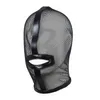 Máscaras de festa para adultos Toy Mesh Facewear Ajustável Boca aberta Oco Fishnet Headgear para Role Playing Costume Props 230630