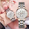 Kvinnors klockor Nibosi Fashion Women Watches Top Brand Luxury Ladies Wristwatches rostfritt stål Vattentät tjejgåva Kvinnlig kvartsklocka 230629