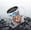 Tasses de sublimation de 12 oz vierges gobelets en acier inoxydable avec poignée et revêtement de couvercle coulissant adaptés à la machine de presse de tasse Cricut FY5093 JN30