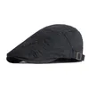 NEW Cotton Beret Hats For Men Spring Summer Herringbone Newsboy Cap Solid Flat Peaked Cap Women Painter Hat Sports Metal Letters