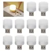 Nocne światła 10pcs USB Light Car Nurtop Laptop PC Home Office Ochrona oka Lekka korytarz czytanie miękka dioda LED do sypialni wtyka