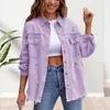 Vrouwen Jassen Vrouwen Jas Ripped Pocket Decor Single-breasted Lange Mouwen Hip Hop Streetwear Revers Losse Vintage Lente herfst Jas