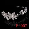 Haarspeldjes Bloem Top Crystal Pearl Sieraden Tiara Kronen Voor Vrouwen Party Engagement Bruids Sieraden Chic Accessoires F007