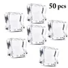 Party Decoration 50Pcs Fake Ice Cubes Reusable Artificial Acrylic Crystal Whisky Drinks Display Pography Props Wedding Decor