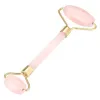 Pink Quartz Face Relaxation Slimming Toolrose Quartz Roller Massager för Face Jade Massage Stone Double Head Massage Roller