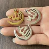 Klistermärken 60st Metal Twocolor Allah Charm Pendant för DIY -armband, halsband, örhängeanslutningstillbehör som gör grossistzinklegering