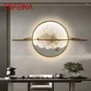 Luminária de parede SOFEINA Moderna luminária LED 3 cores estilo chinês interior paisagem arandela luz decoração para quarto de estar