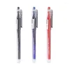 6/12 STKS DM666 Precisie Rechte Vloeibare Neutrale Pen Grote Capaciteit Kantoor Carbon 0.5 Volledige Naald Buis Handtekening