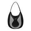 Сумки на пояс Y2K Сумка из искусственной кожи на молнии Cool Girls Punk Grunge Fashion Design Плечо Черная большая сумка в форме капли для женщин 230629