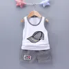 Clothing Sets Children Cotton Cute Baby Boy Girl Embroidered Hat Vest Shorts 2Pcs Sets Infant Cartoon Fashion Clothes Tracksuits 230630