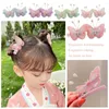 Hair Accessories 1 Pair Fairy Embroidered Butterfly Clips For Baby Girls Pearl Kids Hairpins Headwear Toddlers Mini Cute Barr Y4Y3