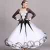 Bühnenkleidung Walzer Ballsaal Wettbewerb Tutu Kleid Standard Modern Dance Performance Kostüme High-End Damen Strass Abendkleider