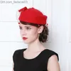 Stingy Brim Hats Stingy Brim Hats Vintage French Wool Women Beret Winter Felt Hat With Bow Flat Top Hats Lady Stewardess Cap Fedoras Chapeau Z230630