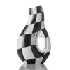 Vases Vase à carreaux noir et blanc ajouré rayures géométriques abstraites Vase en céramique Terrarium Vases en verre Pots décoration de la maison moderne x0630