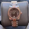 Panie Watch W pełni automatyczne zegarki mechaniczne Diamentowe ramki jubileuszowe Pasek ze stali nierdzewnej Worristwatch Prezenta