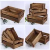 Gardiner Creative Wood Storage Box Desktop Organiser Retro Table Tray med handtag för badrumskök Hemdekoration