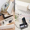 Storage Boxes Bins Cable Storage Box Wooden Power Line Wire Management Organizer Anti-Dust Power Strip Case Charger Socket Network Line Storage Bin 230629