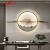 Vägglampa fairy modern bild fixtur led 3 färger kinesisk stil interiör landskap sconce lätt dekor för levande sovrum