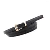 Belts Vintage Casual Luxury Design Trouser Dress Serpentine Leather Belt Thin Waist Strap Metal Buckle Waistband