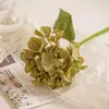 Decorative Flowers Artificial Hydrangea Fake Green Pink Flower For Home Accessories Bedroom Wedding Table El Party Decoration