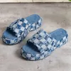 Sandalen Sommer Damen Denim mit dicken Sohlen Persönlichkeit Europäischer und amerikanischer Stil Große Größe 43 Designer Exklusives Design 230630