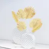 Fleurs décoratives 20 pièces feuilles simulées Simulation feuille parure décor en plastique faux or décorations de table Banquet artificiel