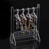 Jewelry Pouches Hanger Rack Earring Display Stand Clear Acrylic Earrings Hanging Clothes Storage Shopwindow Manager Racks