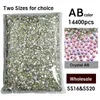 Nagelkonstdekorationer 14400 st AB 2000NOHF flatback Rhinestones Glass Crystal Diy Design Making Beads Beauty Accessories Nail Art/plaggdekorationer 230629