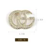 Marque Luxurys Desinger Broche Femmes Strass Perle G Lettre Broches Costume Pin Mode Bijoux Vêtements Décoration Charme Accessoires