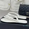 2023 Designer Solid Color Slides tofflor Classic Womens Outer Wear Leather Sandals Lady Thick Bottom Chain Hemp Rope