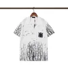 LUXUS-Designer-Hemden für Herren, modisches Bowling-Hemd mit geometrischem Druck, Hawaii-Blumen-Freizeithemden, Herren-Slim-Fit-Kurzarmkleid