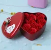 Partybevorzugung Valentinstagsgeschenk 9 Rosenseifenblumen Duftender Badekörper Blütenblatt Schaum Künstliche Blume DIY Heimdekoration C133