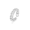 Cuban Knot Link Chain Wedding Eternity Band Ring Adjustable for Women Girls Unisex Men Boys