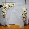 装飾的な花人工花の壁アークシルクローズペオン植物ミックスデザインDIYウェディングステージ偽1セット