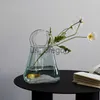 Vases Creativity Glass Bag Vase Shopping Basket Bubble Vase Desktop Storage Fruit Basket Modern Home Decoration Flower Arrangement x0630