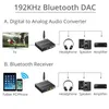 Förstärkare Prozor Bluetooth 5.0 Mottagare DAC Digital till analog ljudkonverterare Adapter Koaxial Toslink till Stereo L/R RCA med Power Switch