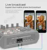 Hörlurar Debra 4 -kanalens ljudgränssnitt Ljudkort, 6,5 mm monitor hörlurar, 16 effekter för live -sändning och sånginspelning.