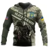 Men's Hoodies Sweatshirts Ukrainian Camo Military Brigade Style Veterans Army Flag Clothing Oversized Harajuku Long Sleeve Tops 230630