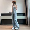 Jeans pour femmes 2023 porter gros conception à la mode vêtements de travail pantalons de mode taille haute coupe ample pleine longueur T519