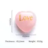 Kamień naturalny 25 mm serc różany kwarc Ozdoba Grawerowana miłość kreatywne dekoracje ślubne
